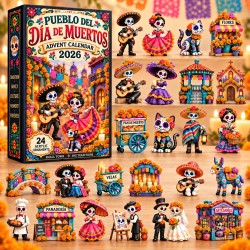Día de Muertos Advent Calendar 2026 – 24-Day Day of the Dead Acrylic Ornaments & Festive Countdown Decor Día de Muertos Advent Calendar 2026 – 24-Day Day of the Dead Acrylic Ornaments & Festive Countdown Decor