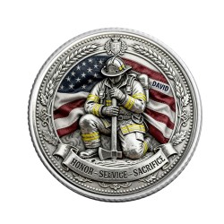 Personalized "The Sacrifice of Veterans" Printed Metal Coin - Custom Military Appreciation Gift for Veterans & Soldiers
