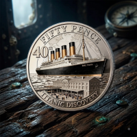 Titanic Discovery 40th Anniversary Commemorative Coin - Custom King Charles III Challenge Coin Titanic Discovery 40th Anniversary Commemorative Coin - Custom King Charles III Challenge Coin