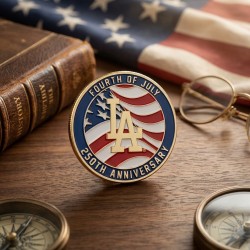 Official LA Dodgers 250th Anniversary Fourth of July Commemorative Challenge Coin 2026 - America250 Limited Edition Collectible Official LA Dodgers 250th Anniversary Fourth of July Commemorative Challenge Coin 2026 - America250 Limited Edition Collectible