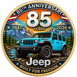 Jeep 85th Anniversary "The Mother Road" Commemorative Challenge Coin - Limited Edition Route 66 Collectible