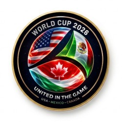 Official 2026 World Cup Commemorative Coin - Premium Soccer Challenge Coin Souvenir