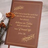 For God So Loved The World John 3:16 Personalized Leather Journal For God So Loved The World John 3:16 Personalized Leather Journal