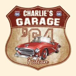 Personalized My Garage My Car Metal Sign - Vintage Route 66 Classic Convertible Wall Decor - Unique Custom Gift for Dad, Grandpa or Car Enthusiast Personalized My Garage My Car Metal Sign - Vintage Route 66 Classic Convertible Wall Decor - Unique Custom Gift for Dad, Grandpa or Car Enthusiast