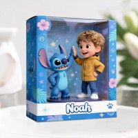 Personalized Blue Monster Acrylic Plaque - Custom Stitch Inspired Name Sign for Kids & Ohana Family Decor, Gift for Boy Girl, Not Real Box Personalized Blue Monster Acrylic Plaque - Custom Stitch Inspired Name Sign for Kids & Ohana Family Decor, Gift for Boy Girl, Not Real Box