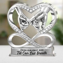 Personalized Pinky Promise Acrylic Block Plaque - Romantic Gift for Couples