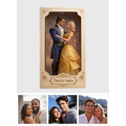Personalized Beauty and the Beast Custom Photo Acrylic Plaque - The Perfect Romantic Keepsake