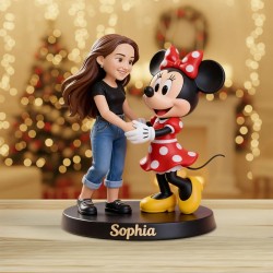 Personalized Cartoon Mouse Friends Acrylic Plaque - Custom Name Gift