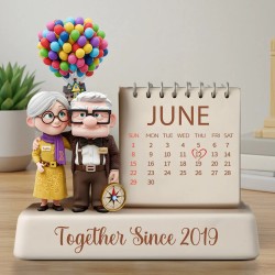 "Together Since" Personalized Couple Mouse Friends Acrylic Plaque - 14mm Premium Decor "Together Since" Personalized Couple Mouse Friends Acrylic Plaque - 14mm Premium Decor