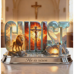 Jesus Christ Resurrection Holy Acrylic Plaque - 14mm Premium Gallery Grade Spiritual Decor