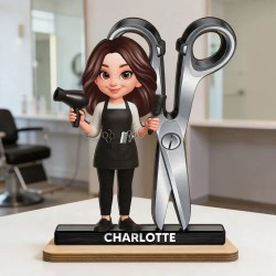 The "Salon Chic" Personalised Layered Acrylic Hairstylist Art Plaque The "Salon Chic" Personalised Layered Acrylic Hairstylist Art Plaque