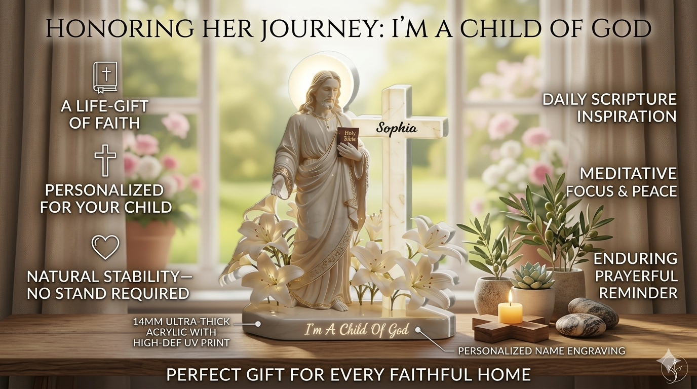 Honoring Their Journey: I'm A Child Of God Devotional Keepsake I'm A Child Of God Personalized Acrylic Plaque - 14mm Premium Kids Christian Gift