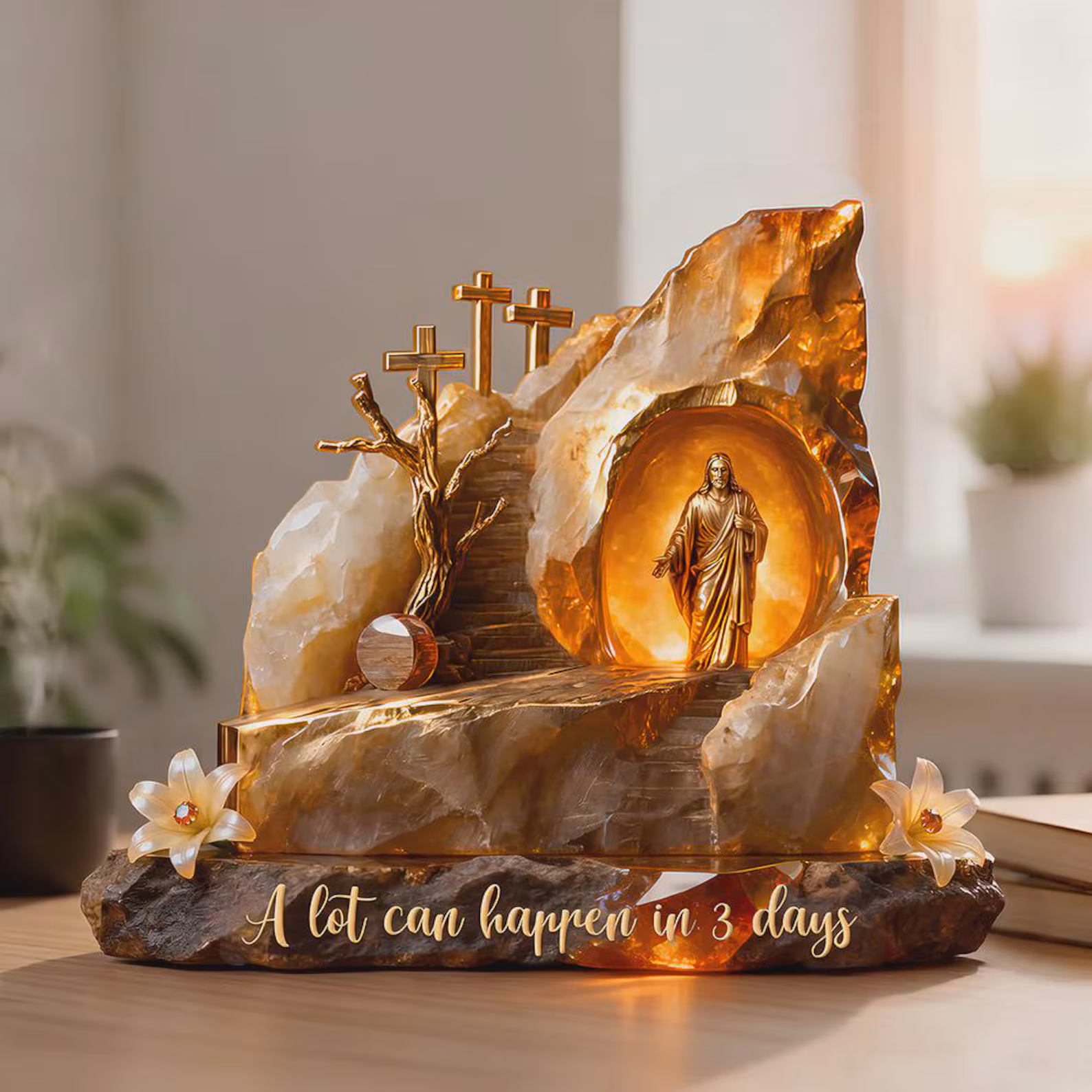 "Holy Jesus Christ Resurrection" Personalized Acrylic Plaque - 14mm Gallery Grade Sacred Decor "Holy Jesus Christ Resurrection" Personalized Acrylic Plaque - 14mm Gallery Grade Sacred Decor