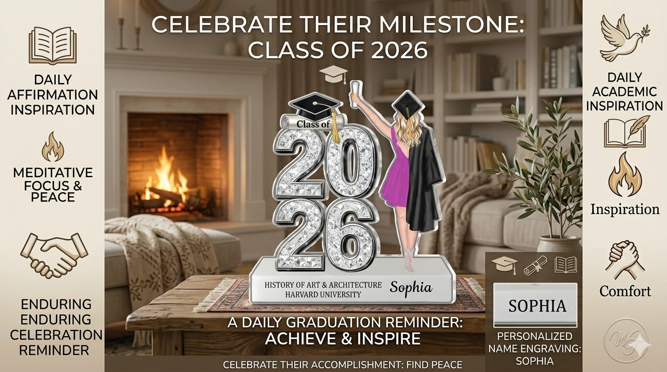 Class of 2026 Graduation Personalized Acrylic Plaque 14mm Premium Achievement Gift